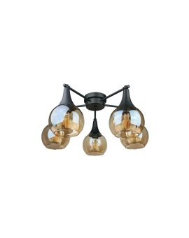 Lampa sufitowa nowoczesna 5xE27 STAR HONEY BLACK