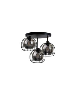 Lampa sufitowa loftowa nowoczesna 3xE27 SOLO BLACK