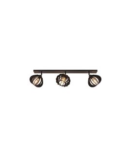 Lampa sufitowa drewno 3xE27 NORA BLACK