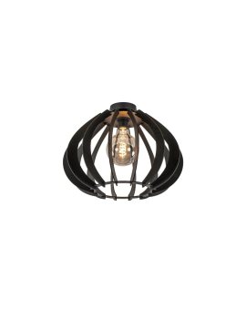 Lampa sufitowa drewno 1xE27 NORA BLACK