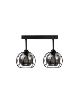 Lampa sufitowa nowoczesna loftowa 2xE27 SOLO BLACK