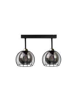 Lampa sufitowa nowoczesna loftowa 2xE27 SOLO BLACK/GOLD