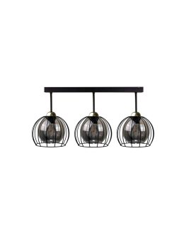 Lampa sufitowa nowoczesna loftowa 3xE27 SOLO BLACK/GOLD