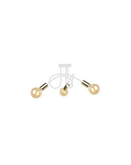 Lampa sufitowa nowoczesna 3xE27 RUMBA WHITE/GOLD