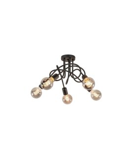 Lampa sufitowa nowoczesna 5xE27 RUMBA BLACK
