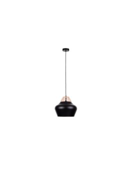 Lampa wisząca nowoczesna 1xE27 NEGRO WOOD NATURAL/BLACK