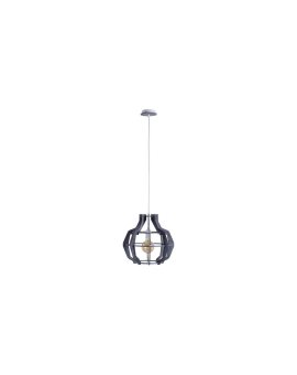 Lampa wisząca nowoczesna drewno 1xE27 BENTO GREY