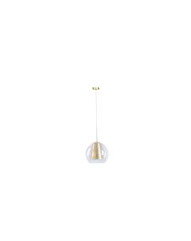 Lampa wisząca nowoczesna z abażurem 1xE27 KULA GOLD