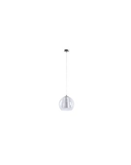 Lampa wisząca nowoczesna z abażurem 1xE27 KULA SILVER