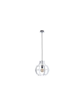 Lampa wisząca nowoczesna drewno 1xE27 BENTO WHITE