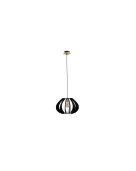 Lampa wisząca nowoczesna drewno 1xE27 GEMMA GOLD