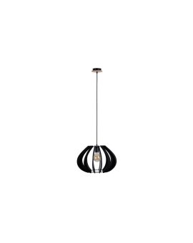 Lampa wisząca nowoczesna drewno 1xE27 NORA BLACK