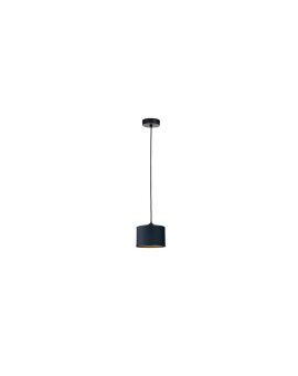 Lampa wisząca nowoczesna abażur 1xE27 FLOW BLACK