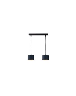 Lampa wisząca nowoczesna abażur 2xE27 FLOW BLACK