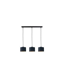 Lampa wisząca nowoczesna abażur 3xE27 FLOW BLACK