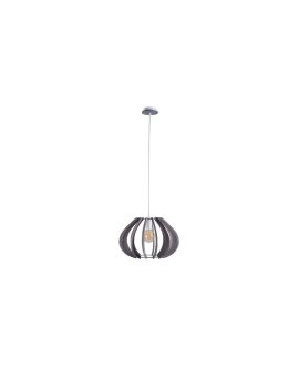 Lampa wisząca nowoczesna drewno 1xE27 NORA GREY