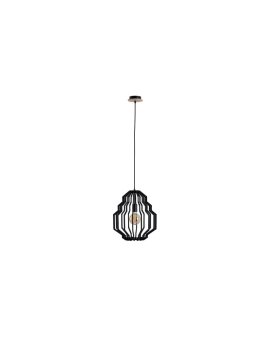 Lampa wisząca nowoczesna drewno 1xE27 RUFO BLACK