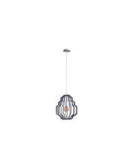 Lampa wisząca nowoczesna drewno 1xE27 RUFO GREY