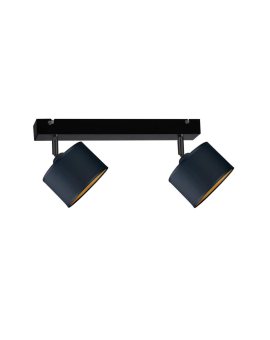 Spot nowoczesny abażur 2xE27 FLOW BLACK