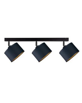 Spot nowoczesny abażur 3xE27 FLOW BLACK