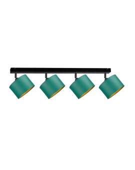Spot nowoczesny abażur 4xE27 FLOW GREEN