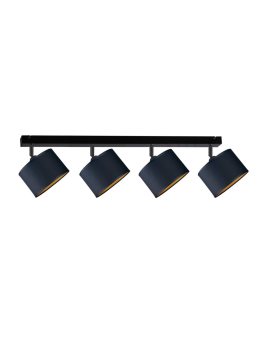 Spot nowocesny abażur 4xE27 FLOW BLACK