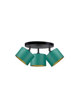 Spot nowoczesny abażur 3x E27 FLOW GREEN