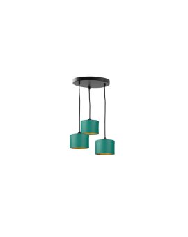 Lampa wisząca nowoczesna abażur 3x E27 FLOW GREEN