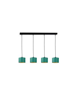 Lampa wisząca nowoczesna abażur 4xE27 FLOW GREEN