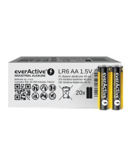 baterie alkaliczne everActive Industrial LR6 / AA - 40 sztuk (pakowane w zgrzewki shrink po 2szt.)