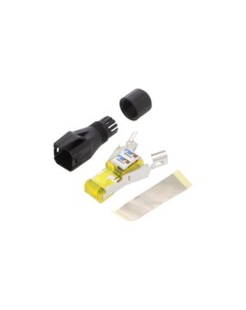 VS08RJ4510GQ Złącze RJ45, wtyk, il.pinów: 8, Kat: 6a, srebrzony, 8p8c, 26AWG÷24AWG