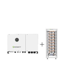 GROWATT Zestaw: Falownik hybrydowy WIT-36K-XHU 3-fazowy+Bateria 40kWh+ kontroler AXE-1000100-C1+Szafa Rackowa