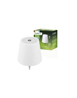 Lampka Biurkowa Stołowa Nocna Korek do Butelki Wina USB CCT 3 Barwy SALCO Biała LUMILED