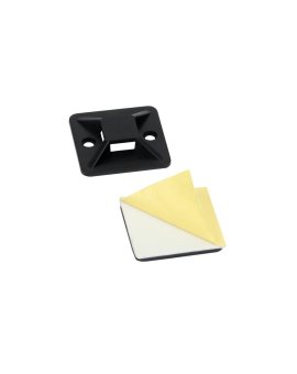 Podstawki montażowe samoprzylepne MOPS 30x30mm czarne 100szt. do opasek zaciskowych DANTOM