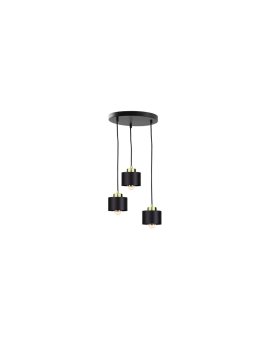 Lampa wisząca nowoczesna 3xE27 SIMPLY BLACK/GOLD