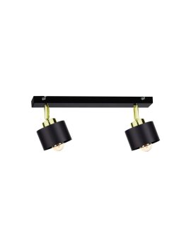 Spot nowoczesny 2xE27 SIMPLY BLACK/GOLD