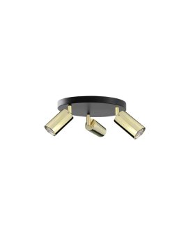 Spot nowoczesny 3x GU10 EYE BLACK GOLD