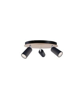 Spot nowoczesny 3x GU10 EYE BLACK WOOD