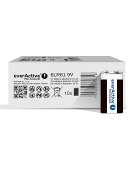 Bateria alkaliczna everActive Pro Alkaline 6LR61 9V - 10 sztuk