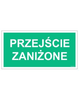 ZNAK - AC039 Przejście zaniżone 80 x 40 cm FS - Folia samoprzylepna foto.