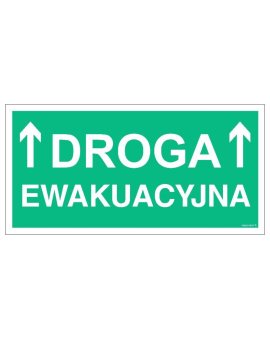 ZNAK - AC051 Droga ewakuacyjna 20 x 10 cm TS - Płyta TD foto.