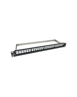 Patch panel pusty 19 modularny 24 porty 1U z podporą, niewyposażony ALANTEC - ALANTEC