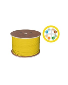 Kabel U/UTP kat.6 LSOH 4x2x23AWG B2ca 500m (ŻÓŁTA powłoka) 25 lat gwarancji