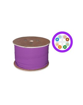 Kabel U/UTP kat.6 LSOH 4x2x23AWG B2ca 500m (FIOLETOWA powłoka) 25 lat gwarancji, badanie jakości INTERTEK (USA) ALANTEC - ALANTE