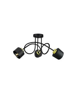 Lampa sufitowa nowoczesna 3xE27 SIMPLY BLACK/GOLD