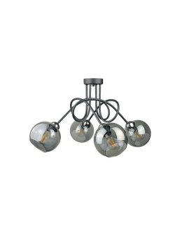 Lampa sufitowa nowoczesna 4xE27 RING BLACK/SILVER