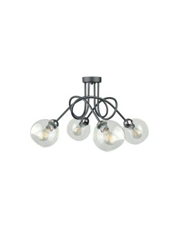Lampa sufitowa nowoczesna 4xE27 EVIE BLACK/SILVER