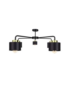 Lampa sufitowa nowoczesna 5x E27 SIMPLY BLACK/GOLD