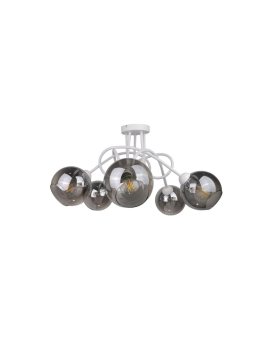 Lampa sufitowa nowoczesna 5xE27 RING WHITE