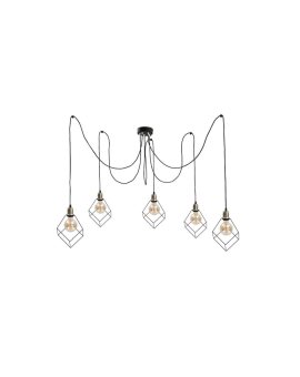 Lampa wisząca 5xE27 RUBEN GOLD
